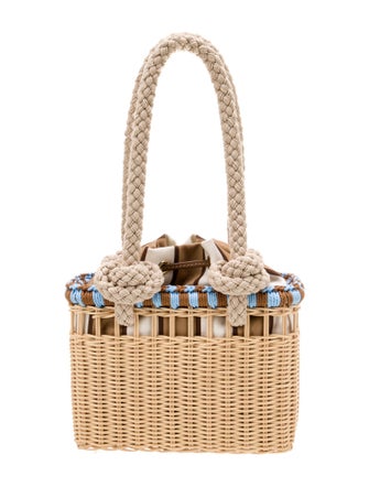 Prada Rattan Top Handle Bag Mini 2025