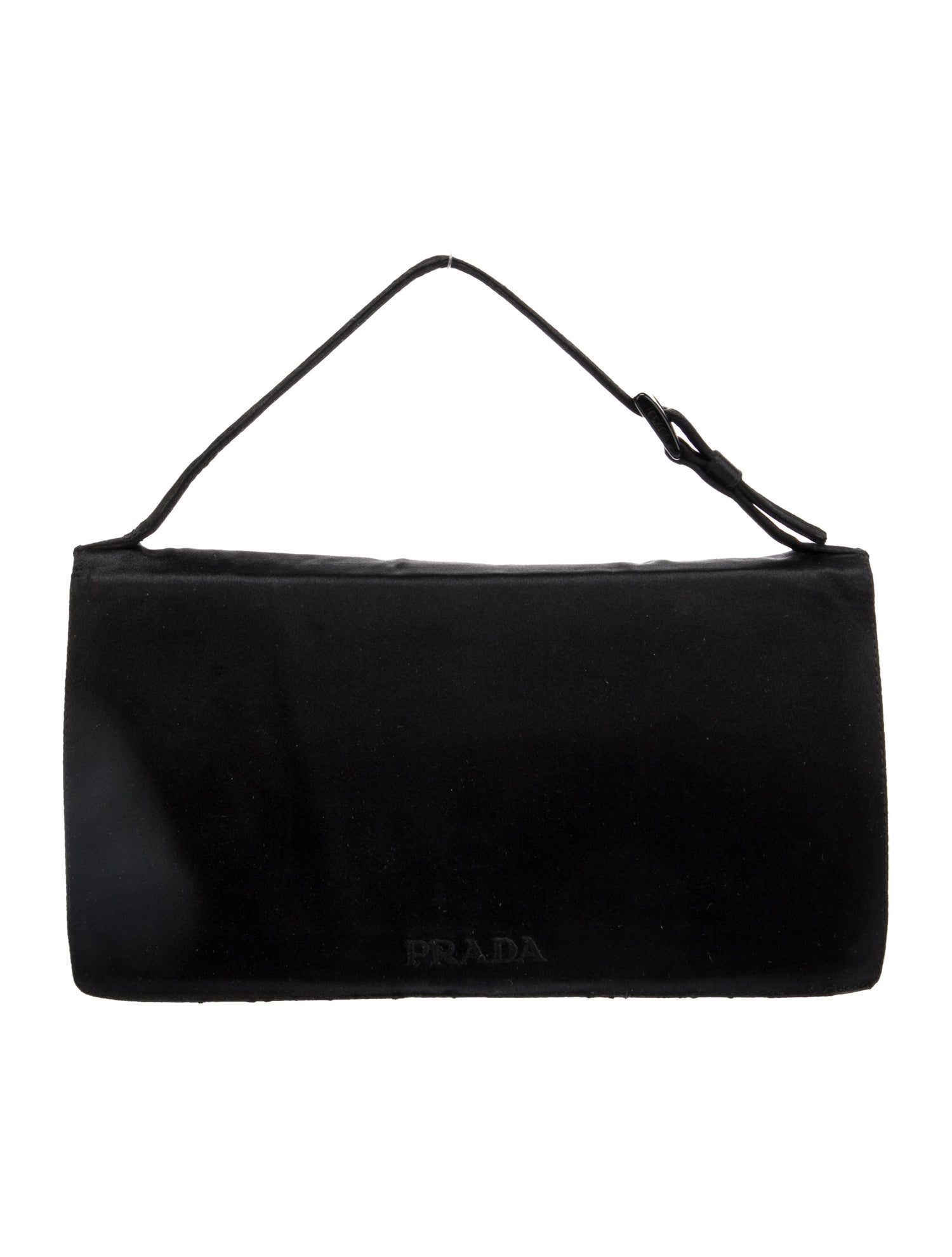 Prada Enameled Metal Triangle Top Handle Bag