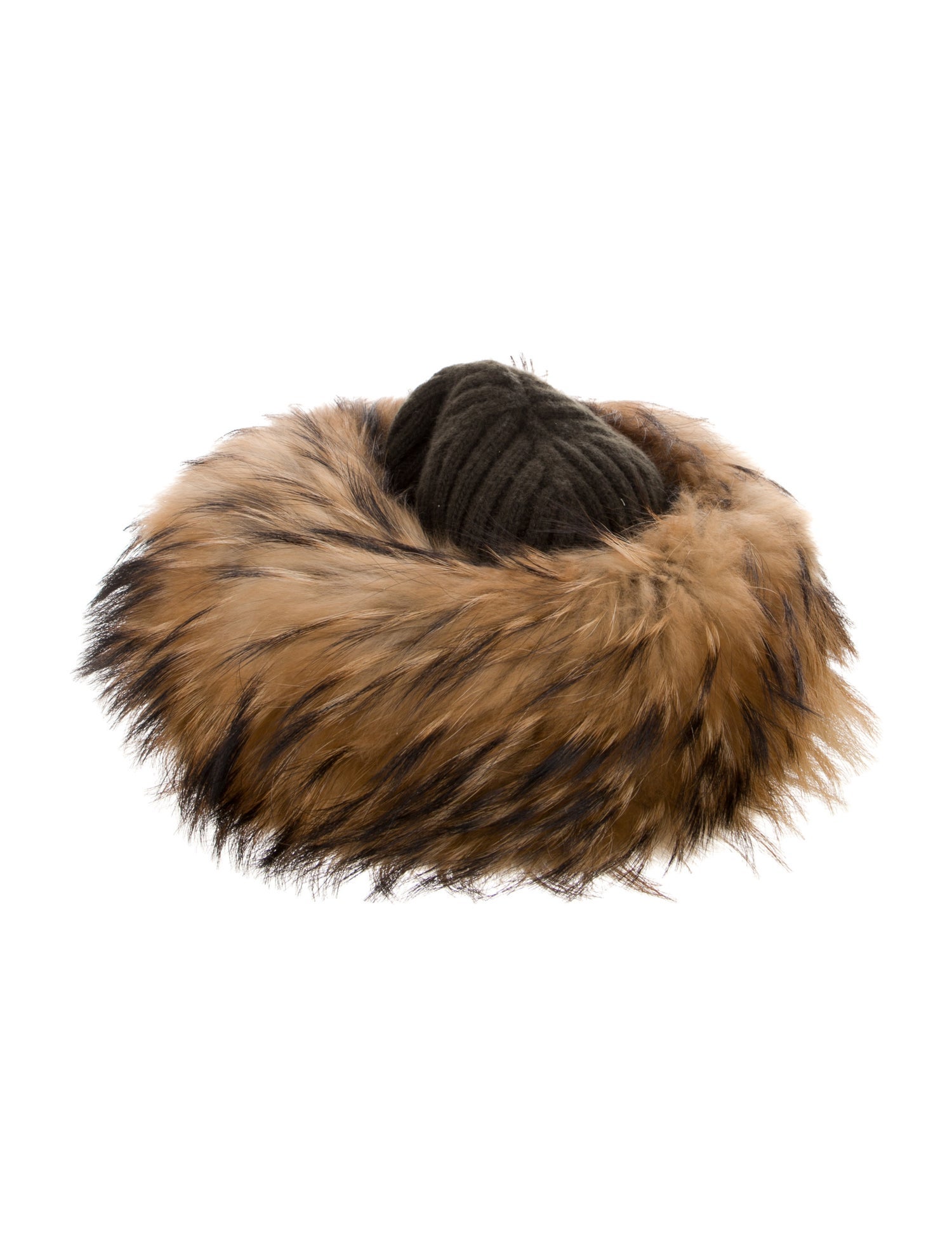 Prada Fur Trim Knit Beanie