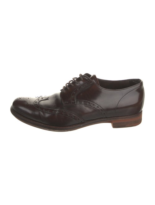 Prada Leather Eyelet Trim Brogues