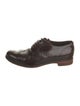 Prada Leather Eyelet Trim Brogues