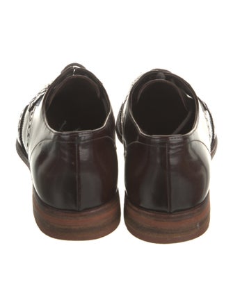 Prada Leather Eyelet Trim Brogues
