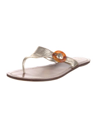 Prada Leather Flip Flops