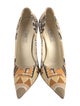 Prada Canvas Printed Slingback Pumps