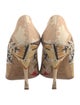 Prada Canvas Printed Slingback Pumps