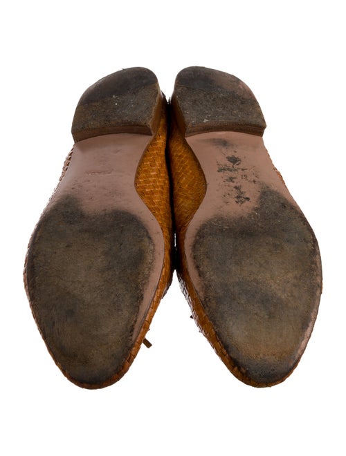 Prada Leather Animal Print Ballet Flats