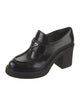 Prada Enameled Metal Triangle Patent Leather Pumps