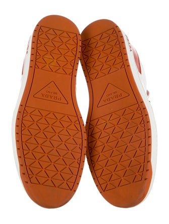 Prada Leather Colorblock Pattern Sneakers
