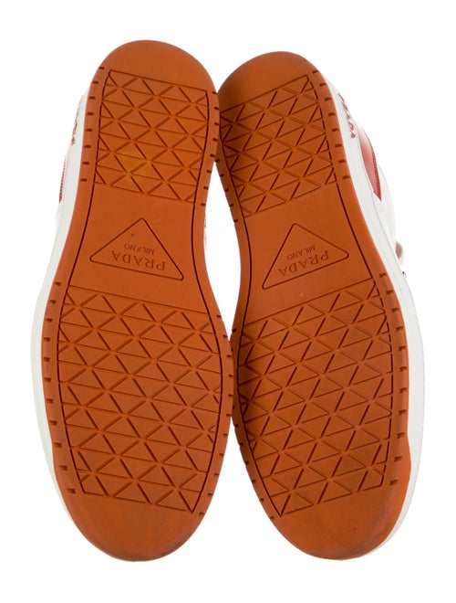 Prada Leather Colorblock Pattern Sneakers