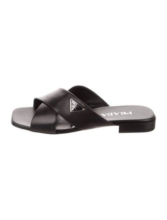 Prada Leather Slides