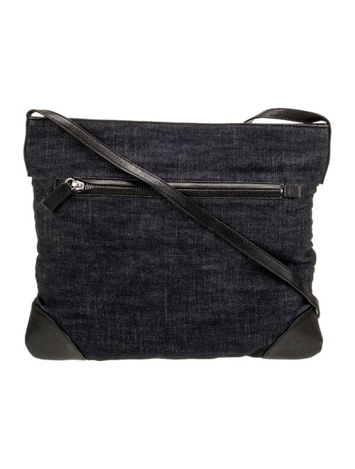 Prada Enameled Metal Triangle Messenger Bag