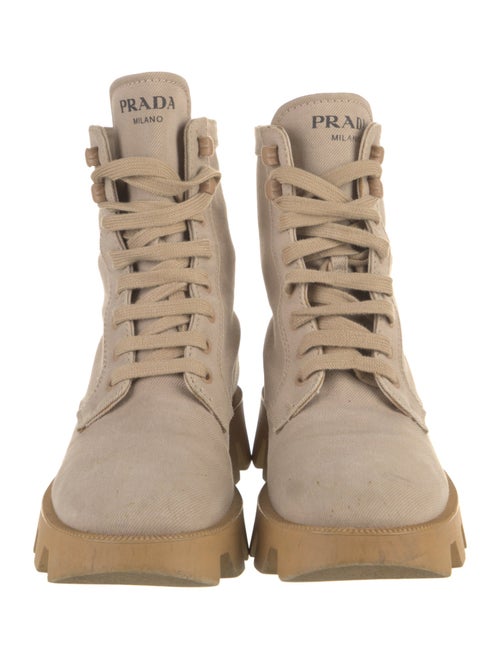 Prada Canvas Combat Boots