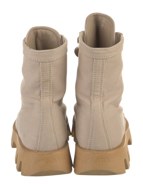 Prada Canvas Combat Boots