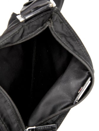 Prada Enameled Metal Triangle Messenger Bag