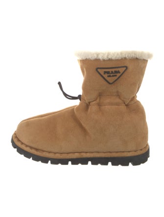 Prada Suede Lace-Up Boots