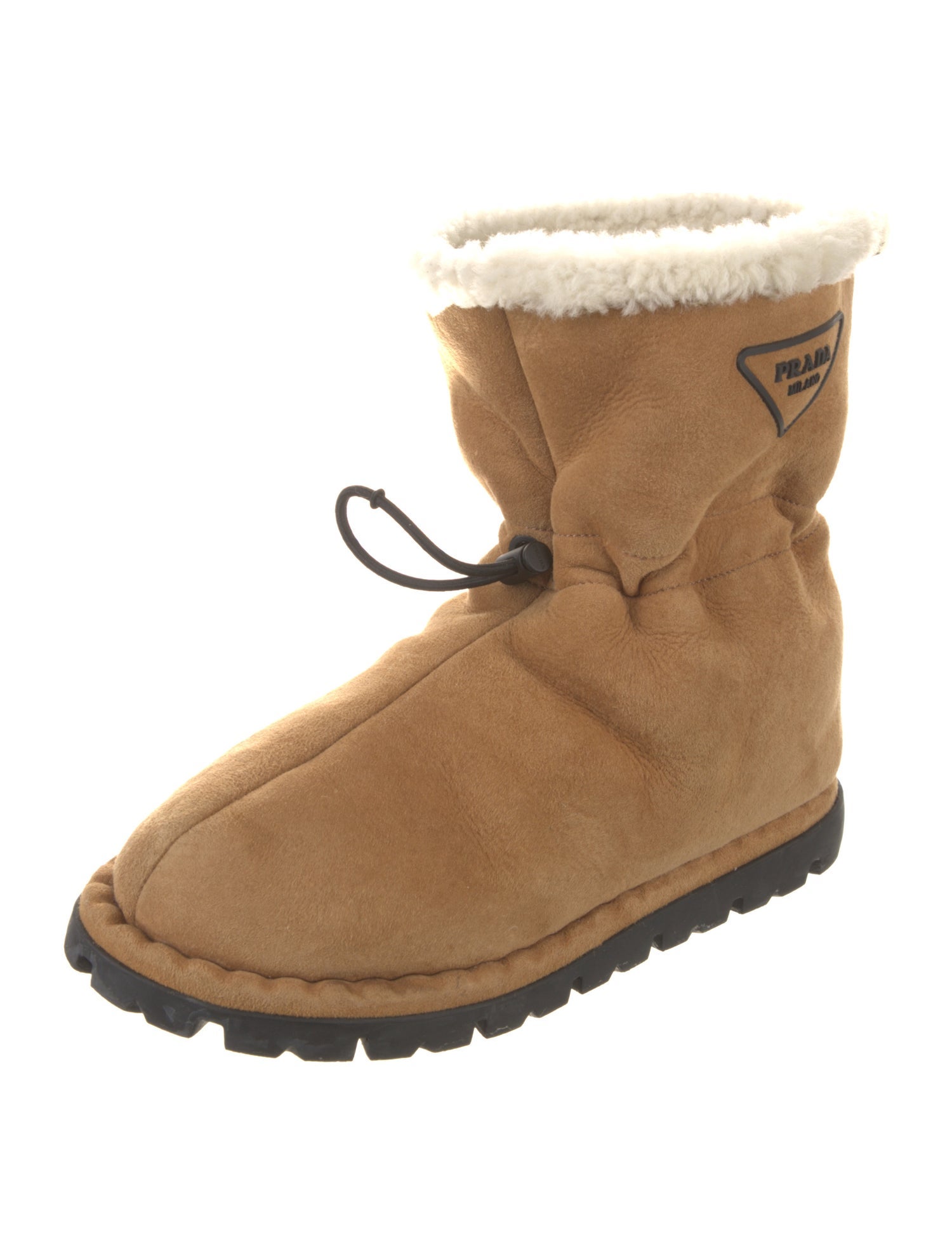 Prada Suede Lace-Up Boots