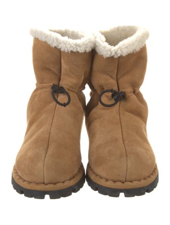 Prada Suede Lace-Up Boots