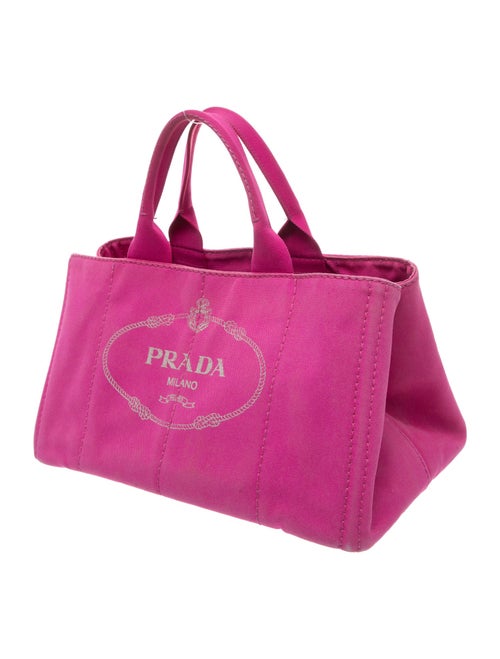 Prada Enameled Metal Triangle Weekender Bag