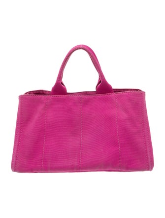 Prada Enameled Metal Triangle Weekender Bag