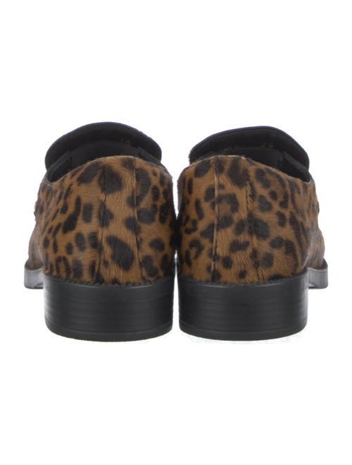 Prada Enameled Metal Triangle Ponyhair Oxfords