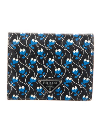 Prada Saffiano Lux Leather Compact Wallet