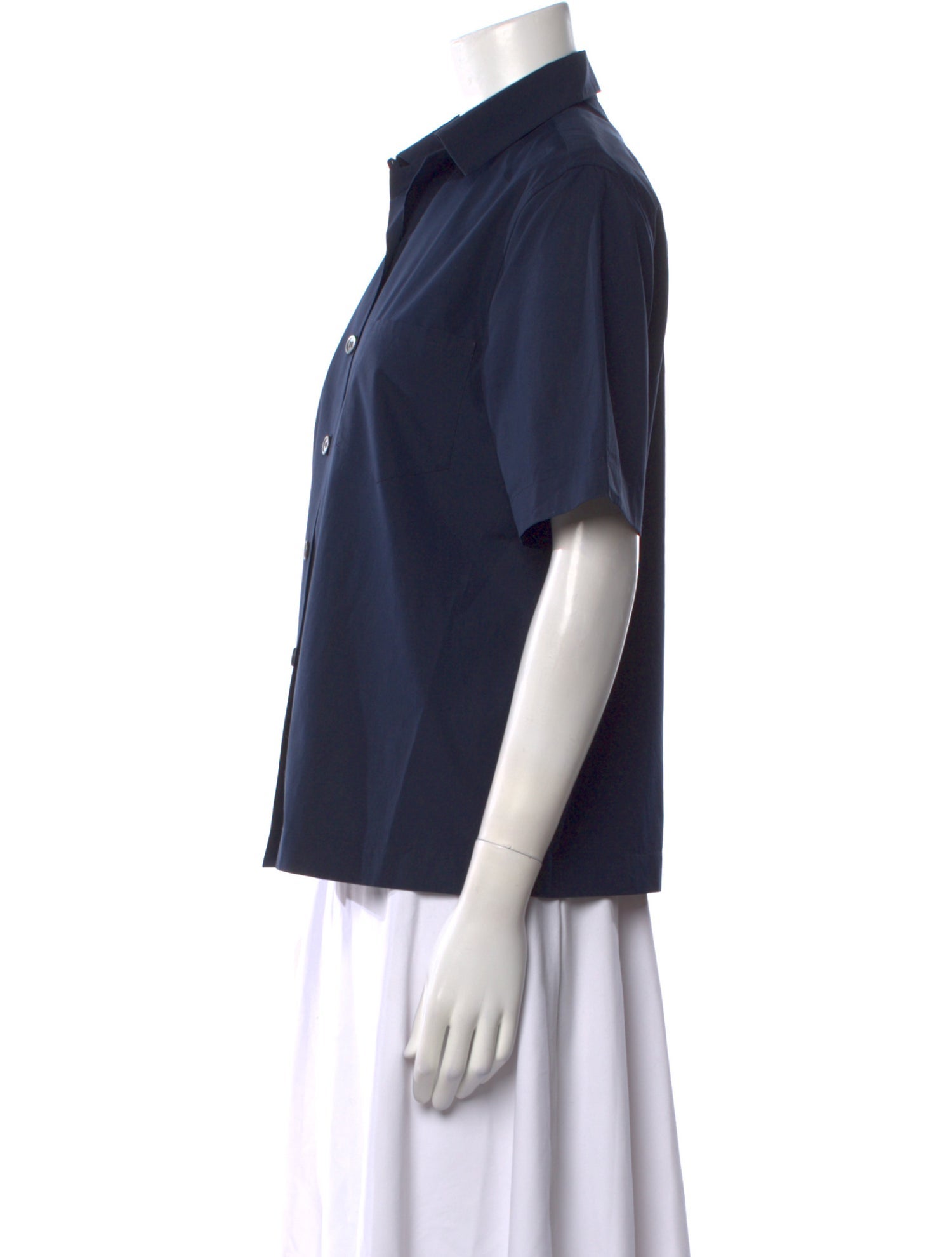 Prada 2016 Short Sleeve Button-Up Top