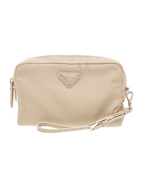 Prada Enameled Metal Triangle Crossbody Bag