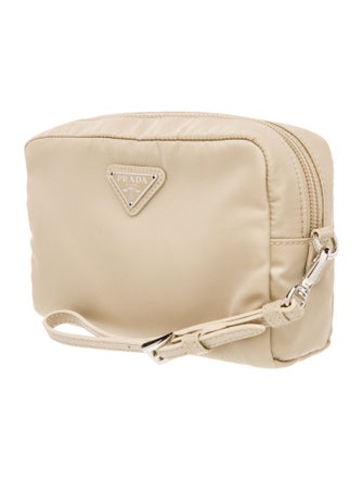 Prada Enameled Metal Triangle Crossbody Bag