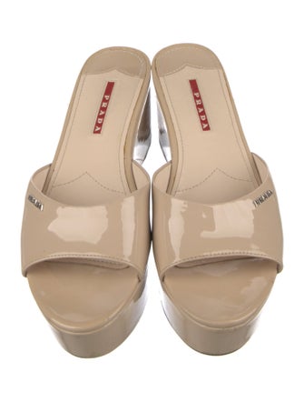 Prada Sport Patent Leather Slides