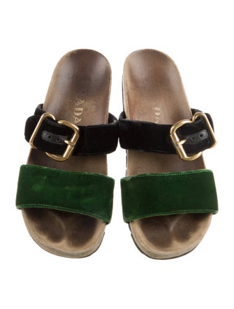 Prada Velvet Slides