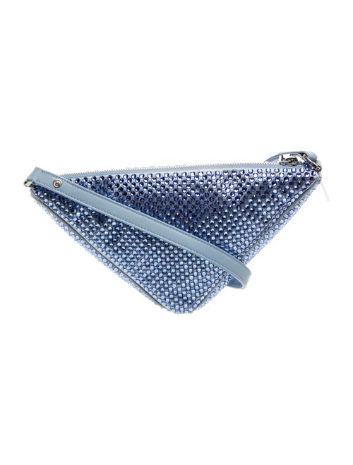 Prada Enameled Metal Triangle Triangle