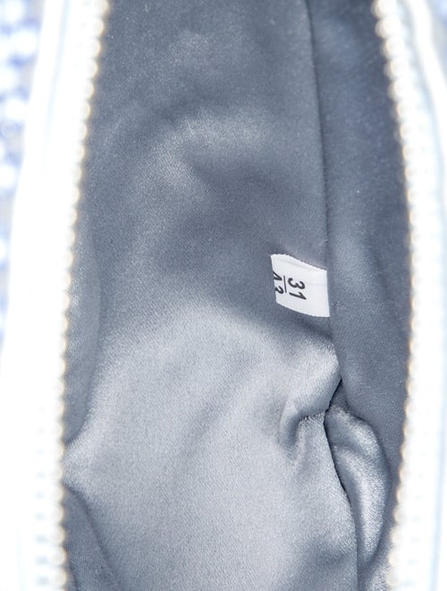 Prada Enameled Metal Triangle Triangle