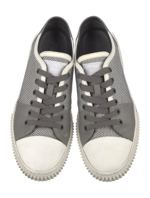 Prada Leather Printed Sneakers