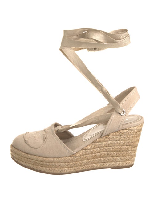 Prada Canvas Embroidered Accent Slingback Pumps