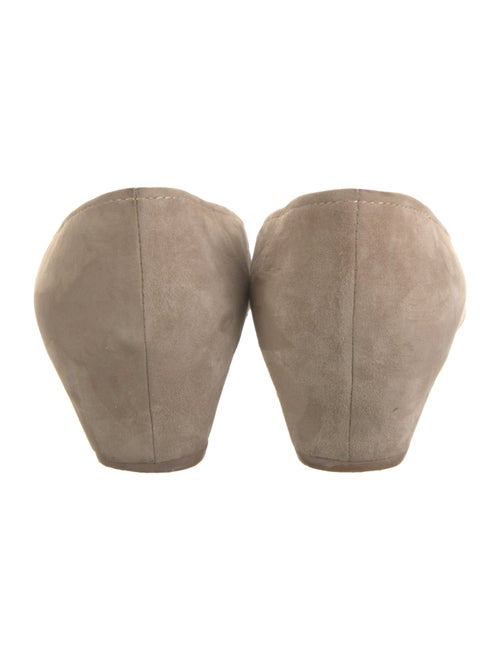 Prada Suede Leather Trim Embellishment Pumps