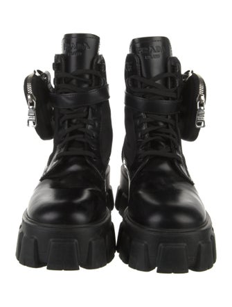 Prada Leather Combat Boots