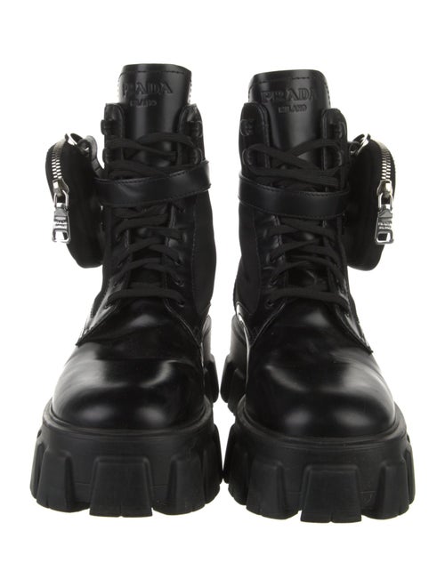 Prada Leather Combat Boots