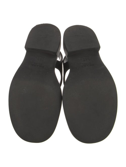 Prada Rubber T-Strap Sandals