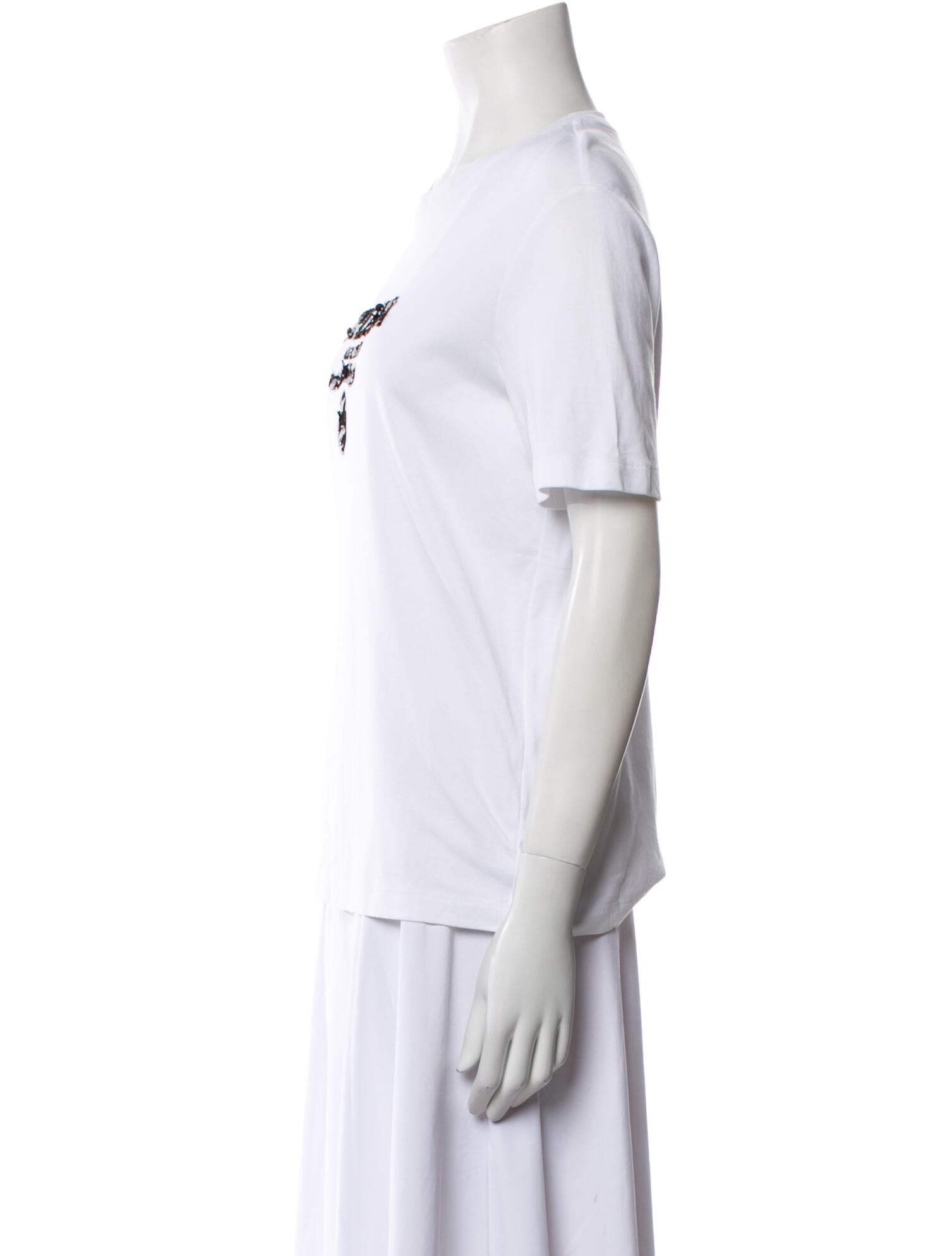 Prada 2021 Sequined Logo T-Shirt