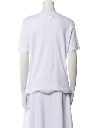 Prada 2021 Sequined Logo T-Shirt
