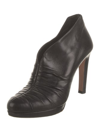 Prada Leather Pleated Accents Pumps