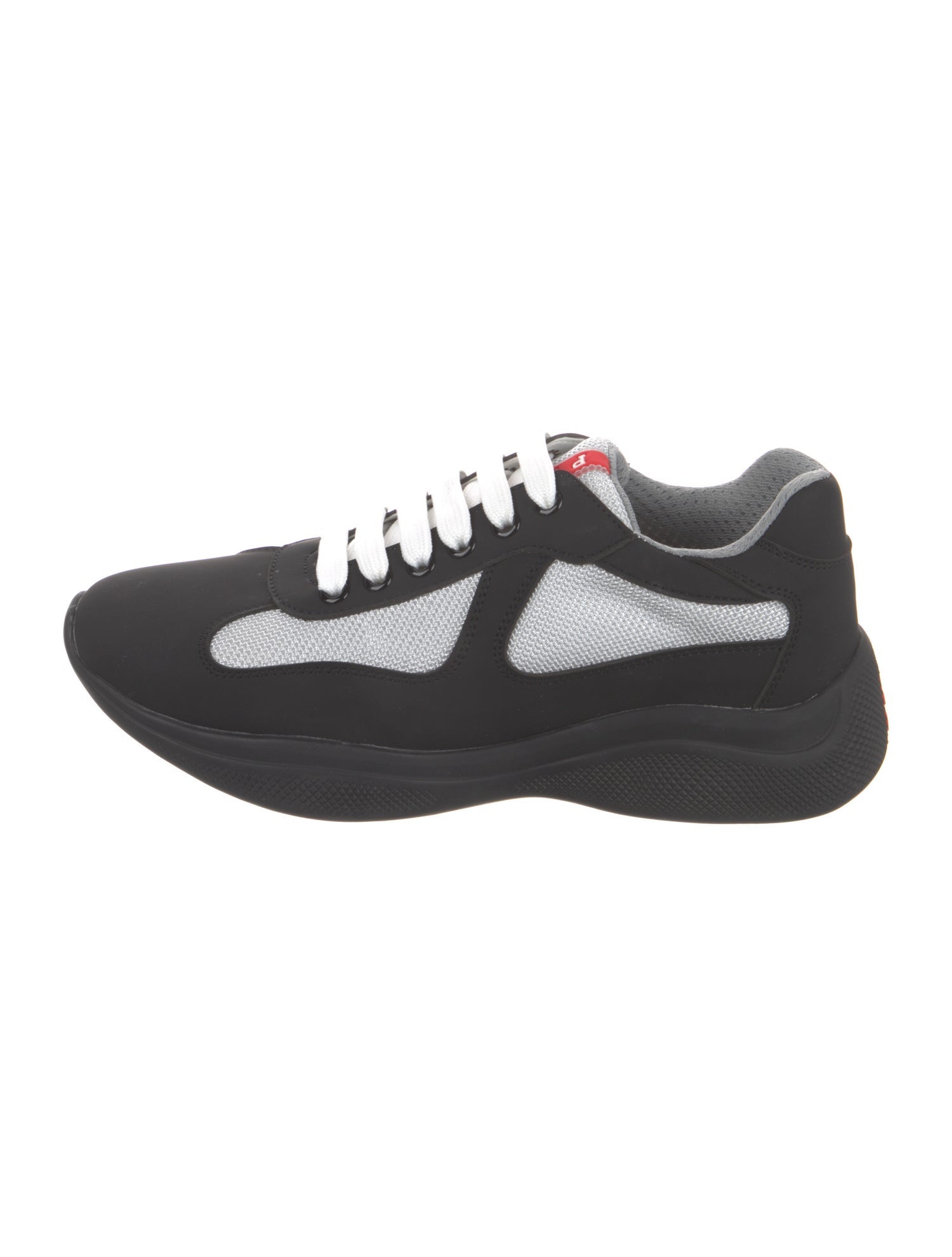 Prada Leather Colorblock Pattern Sneakers