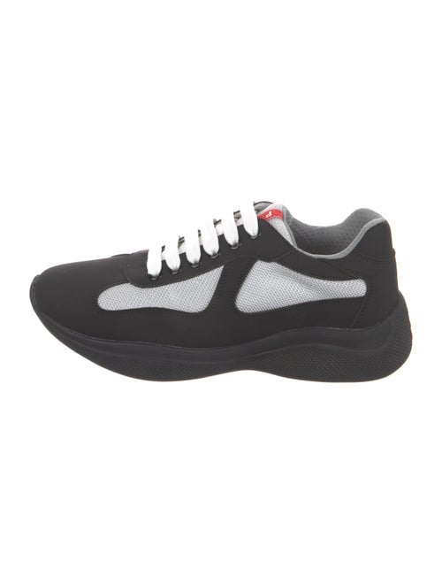Prada Leather Colorblock Pattern Sneakers