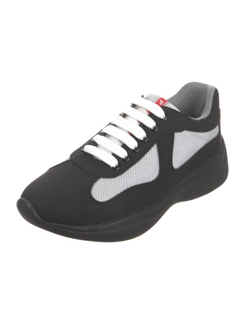 Prada Leather Colorblock Pattern Sneakers