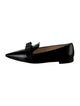 Prada Leather Bow Accents Ballet Flats