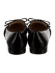 Prada Leather Bow Accents Ballet Flats