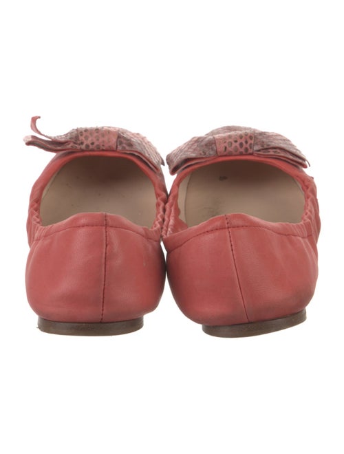 Prada Suede Bow Accents Ballet Flats