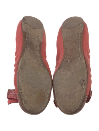 Prada Suede Bow Accents Ballet Flats