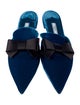 Prada Velvet Bow Accents Mules