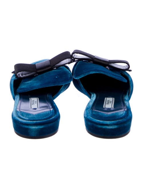 Prada Velvet Bow Accents Mules